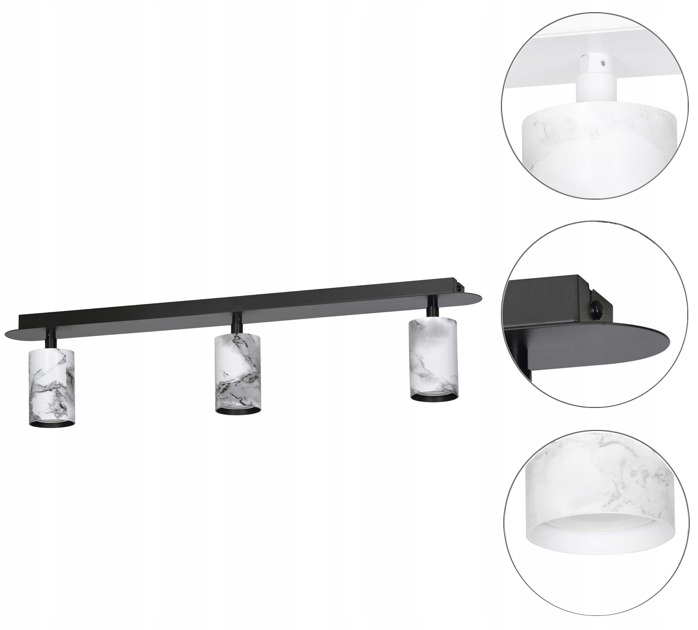 LAMPA SUFITOWA SPOT PLAFON REGULOWANA TENT LED Liczba punktów światła 3