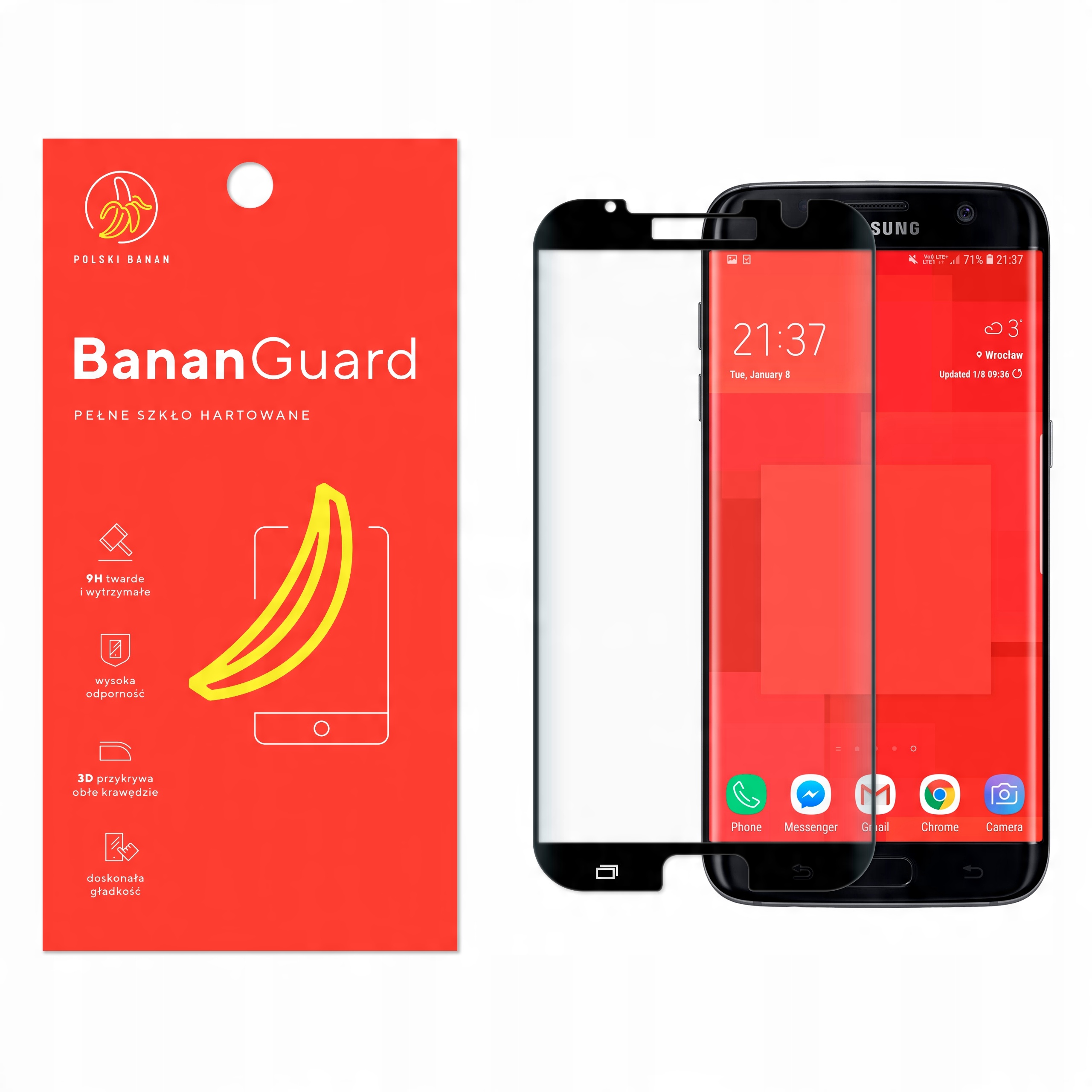 

Szkło Hartowane 3D do Samsung S7 edge Czarne