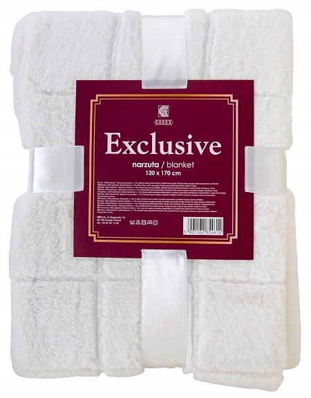 

Puszysty koc Exlusive 120x170 cm Ecru futerko