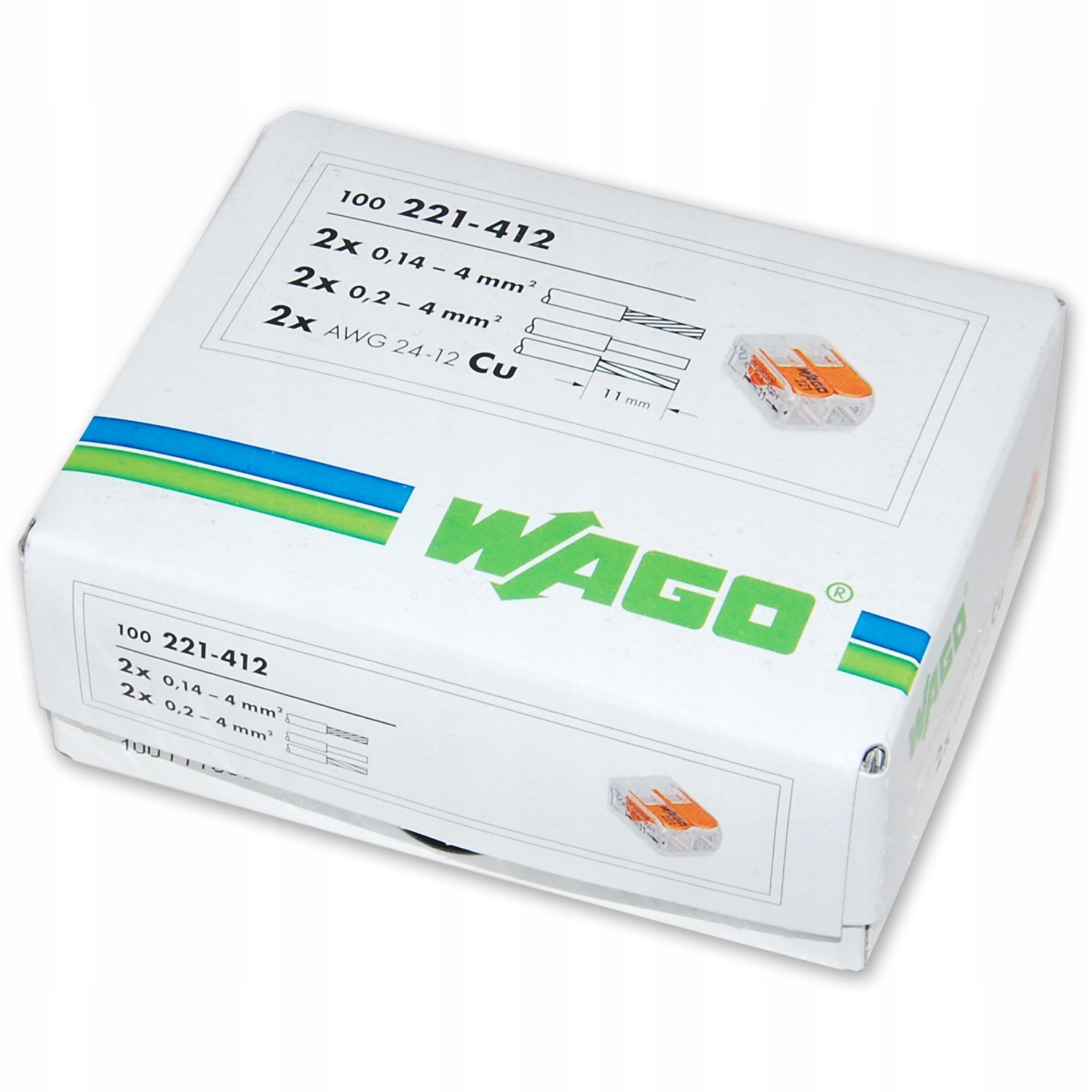 

Wago Szybkozłączka 221-412 100 Szt