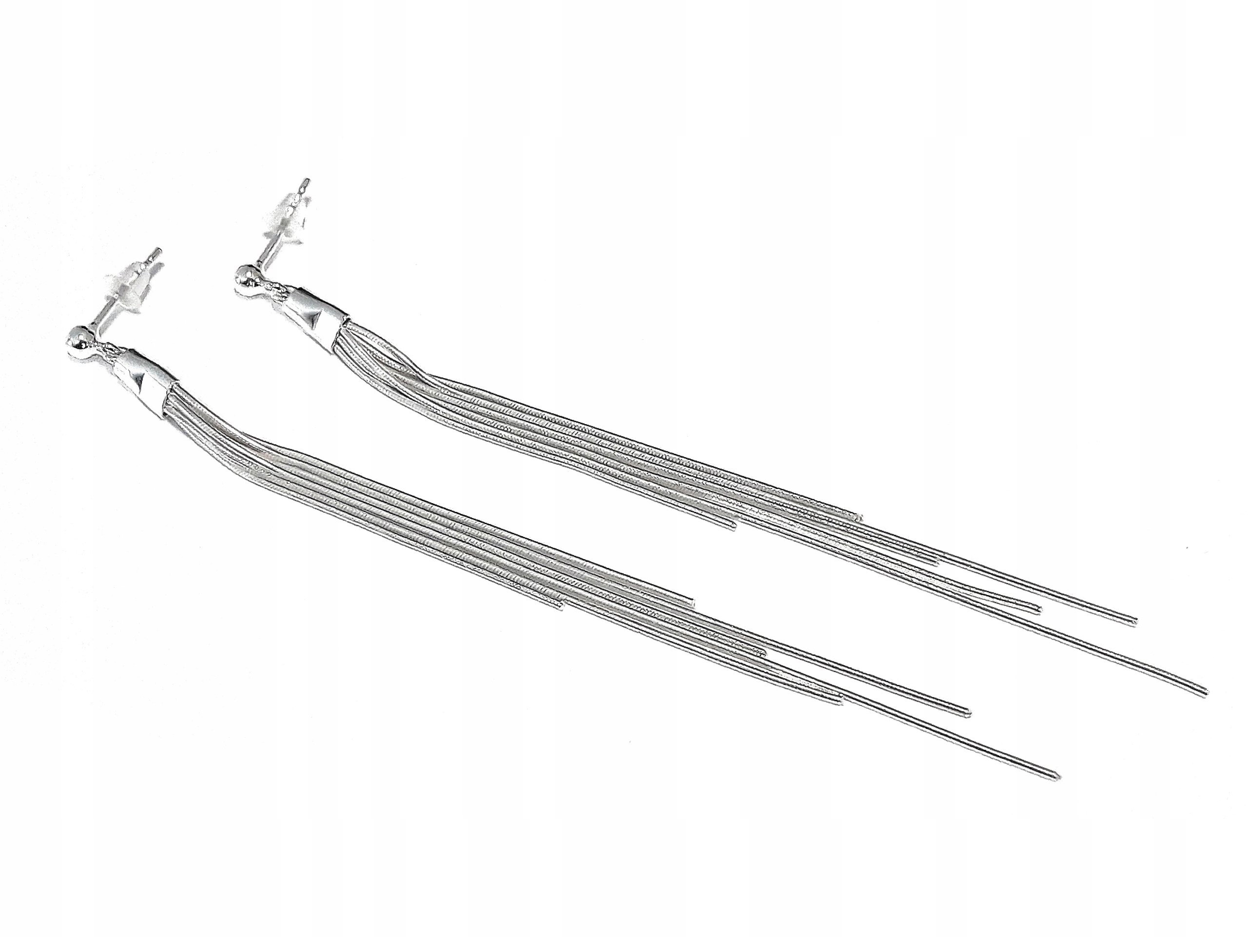 

Długie 10 cm Przepiękne Kolczyki Srebrne srebro925