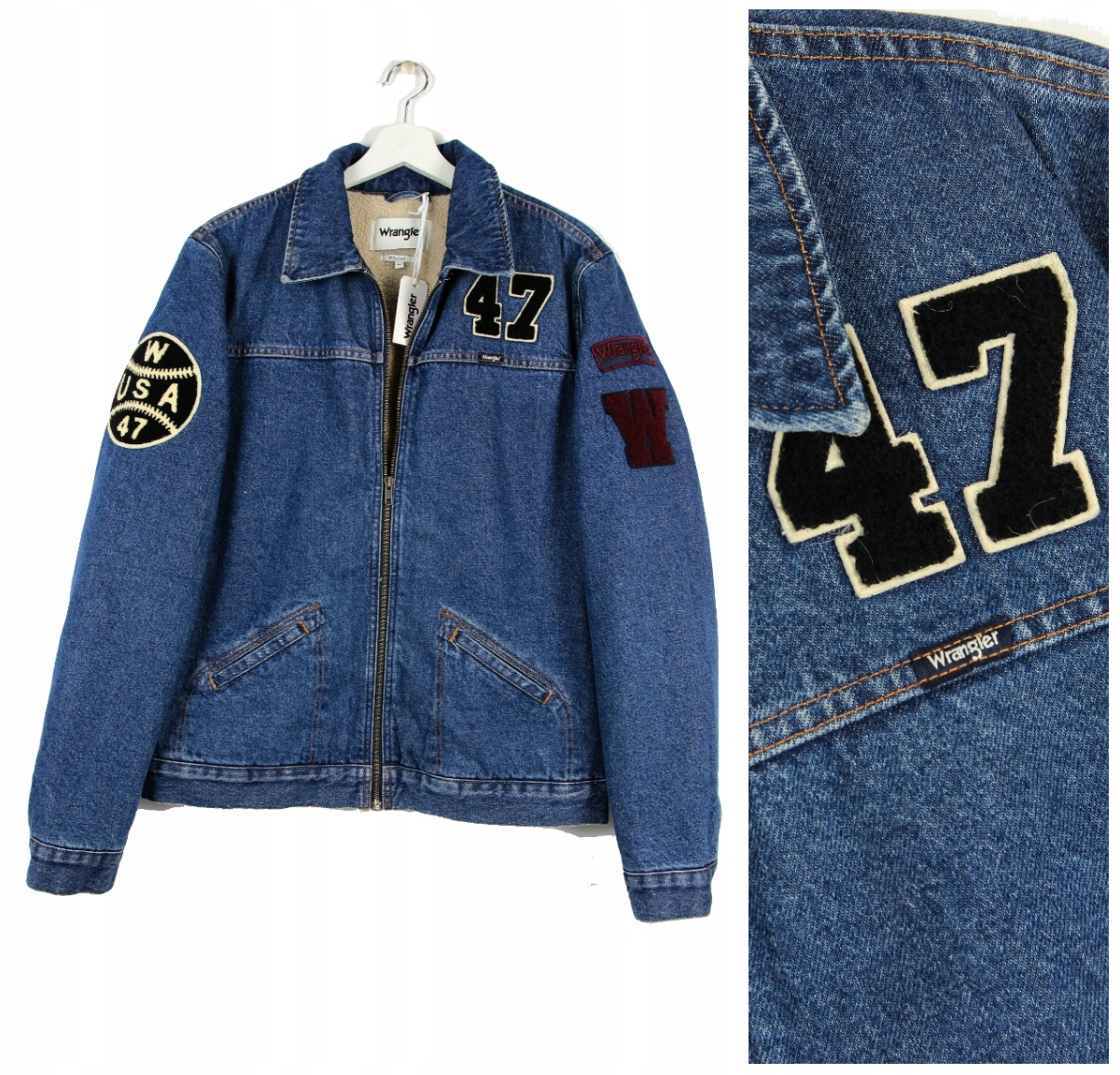

Wrangler Hawkins Sherpa Katana Kurtka Jeansowa _M