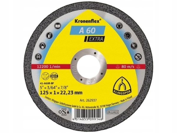 TARCZA do cięcia metalu 125x1 KLINGSPOR EXTRA