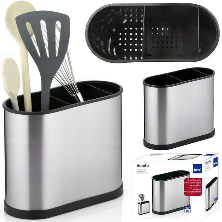 Příborník Kela KL-11668 Benito nerez 22x10x18 cm