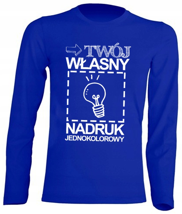 

Koszulka Męska Z Własnym Nadrukiem napisem M ls