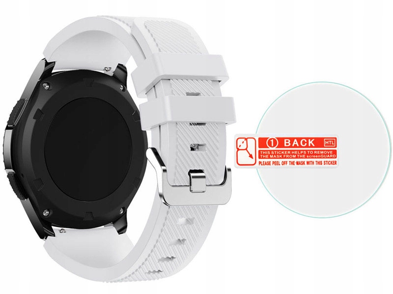 

Biały Pasek Smartwatch Samsung Gear S3 +szkło 9h