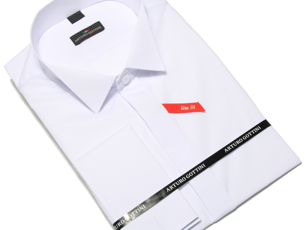 KOSZULA BIAŁA DO MUCHY 44 176-182 SLIM FIT Rozmiar kołnierzyka 44