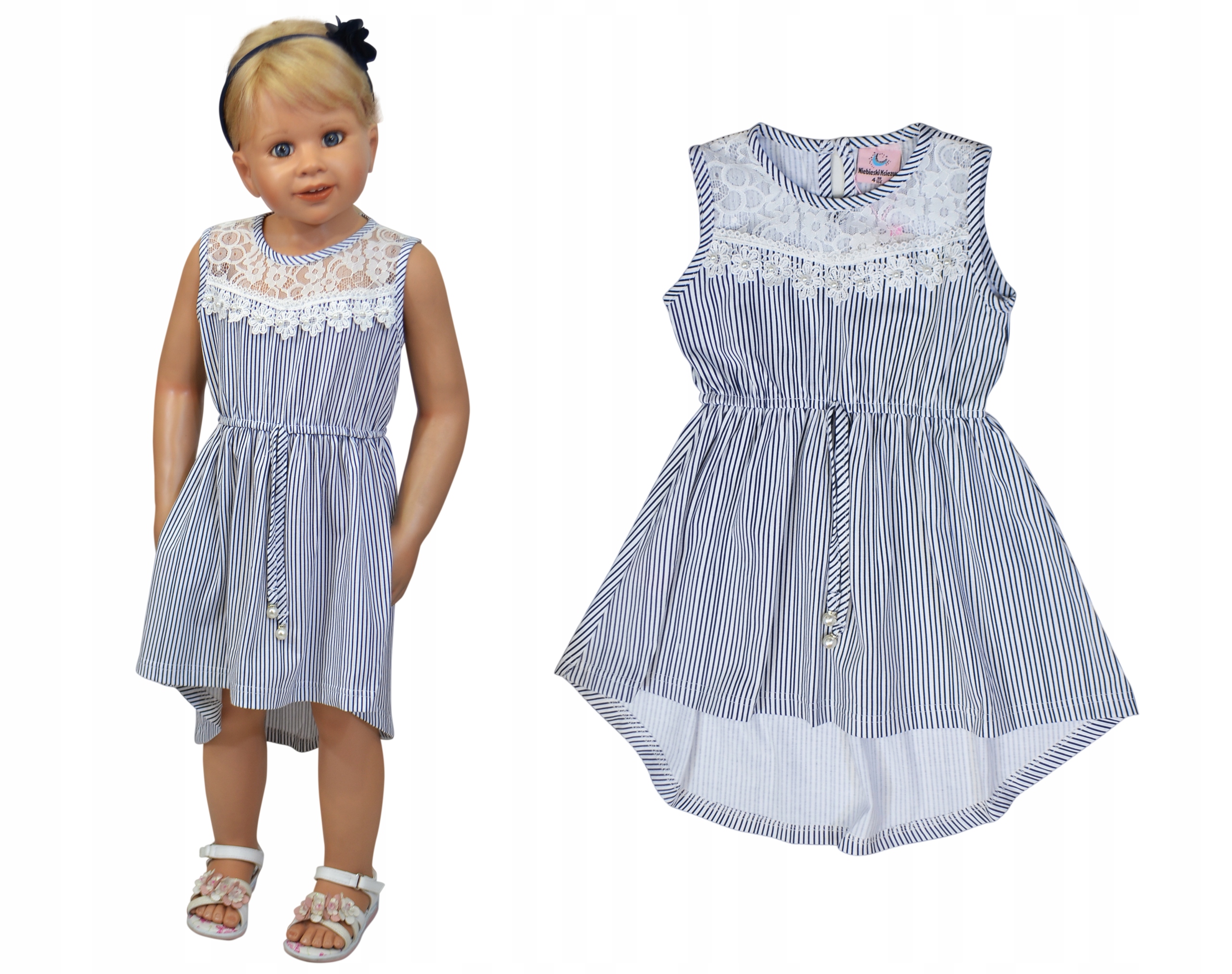 

Asymetryczna sukienka w paseczki KD027 134/140