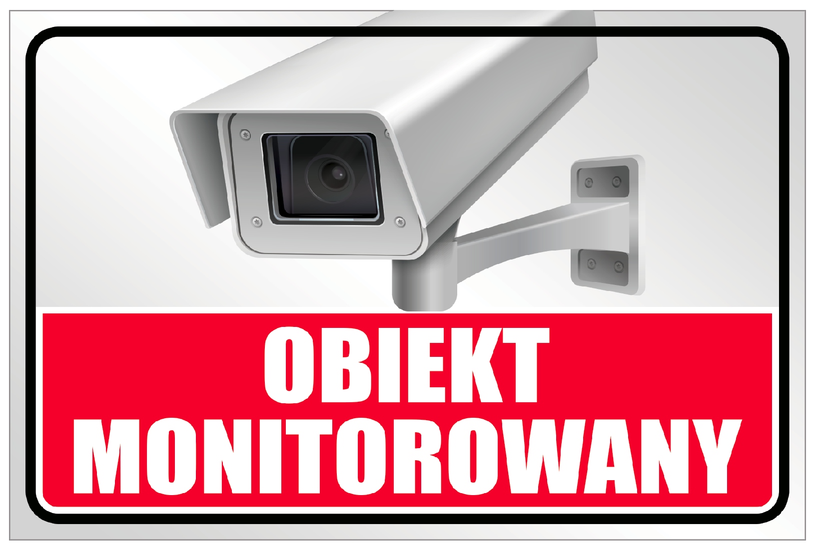 Teren MONITOROWANY TABLICZKA 40x27 tablica PCV zadruk bezpośredni UV WR2