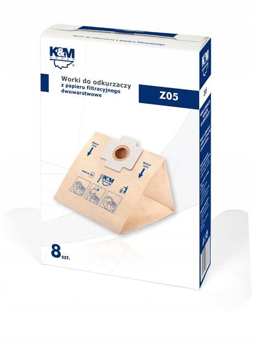 

Worki do odkurzacza K&m Z05 Zelmer Alaska 8szt