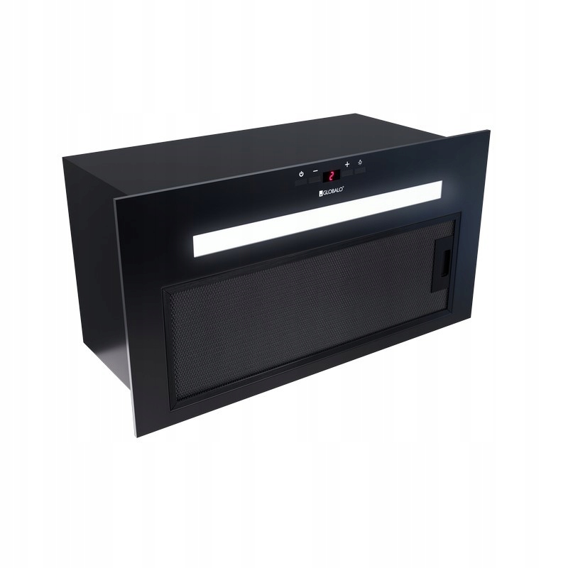 OKAP PODSZAFKOWY 60 CM CZARNY GLOBALO AGENDERO 60.2 BLACK PASEK LED FILTR Kod producenta 84146000