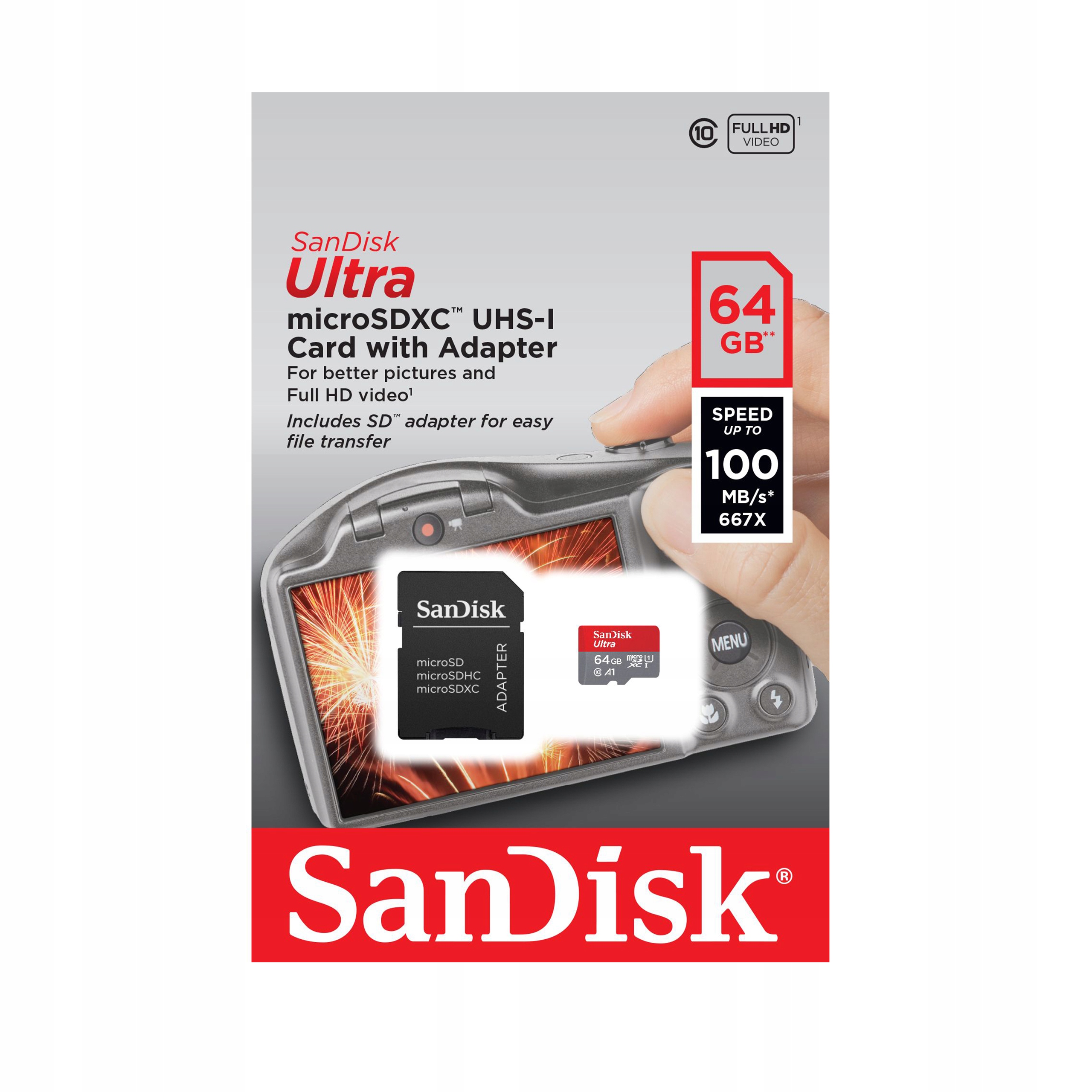 

Karta SanDisk Ultra Micro Sd Hc Sdxc 64GB 80MB/S