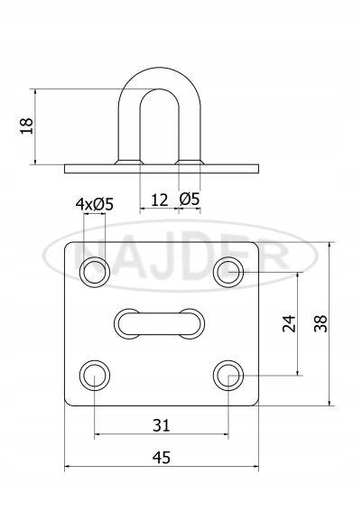 UCHWYT ZACZEP PODŁOGOWY MOCOWANIE PASÓW LINEK Producent części Inny