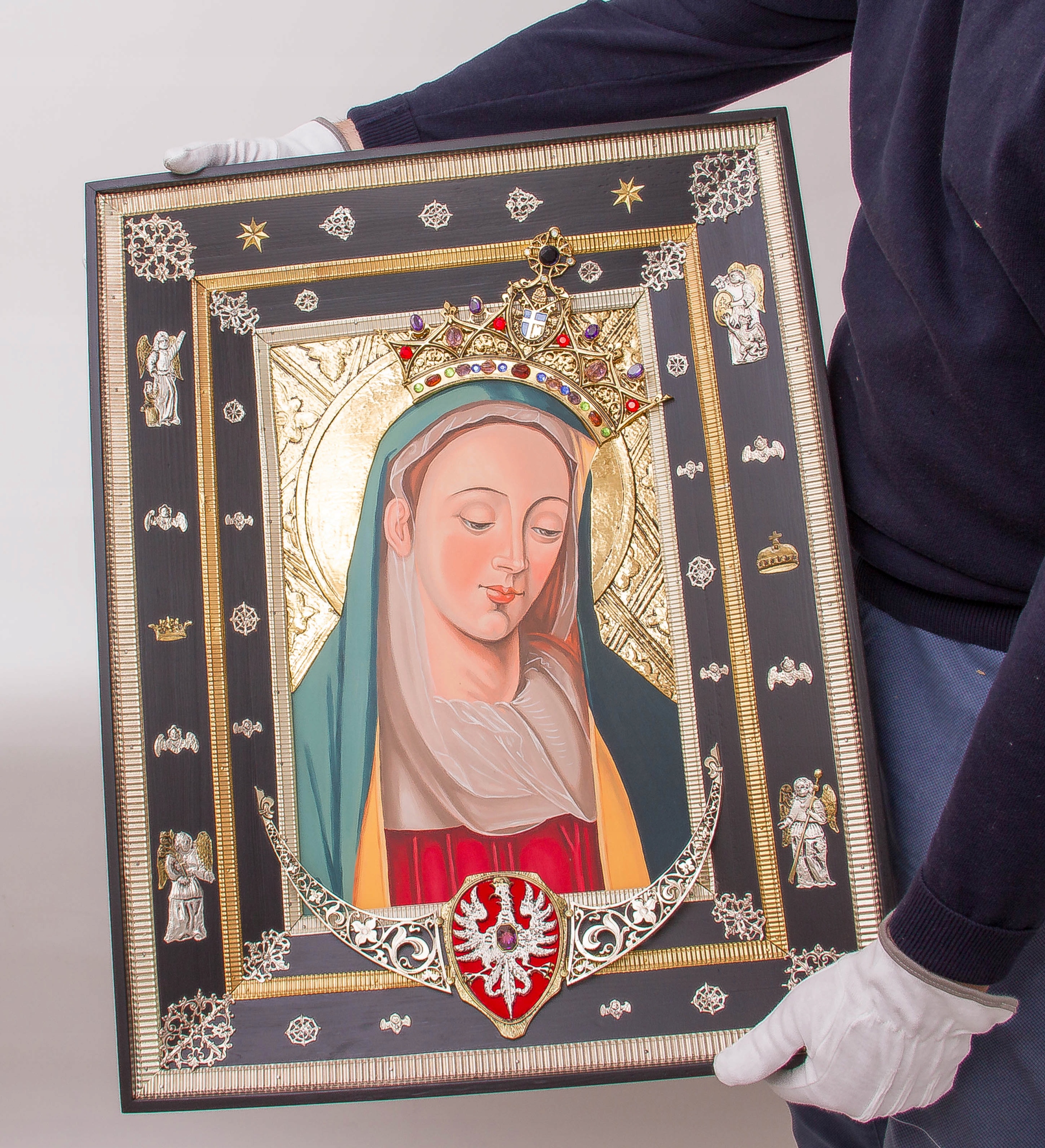 Ikona Madonny Rokitniańskiej DOKŁADNA KOPIA Oryginalność Oryginalne