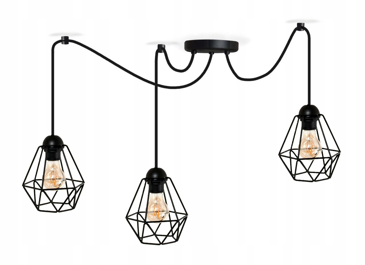 

Lampa wisząca Pająk Druciak Diamond 3 można Led