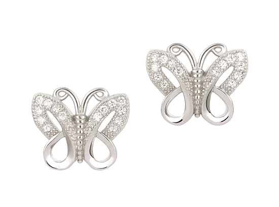 Srebrny ROD. naszyjnik MOTYL, wisiorek i łańcuszek Płeć kobieta