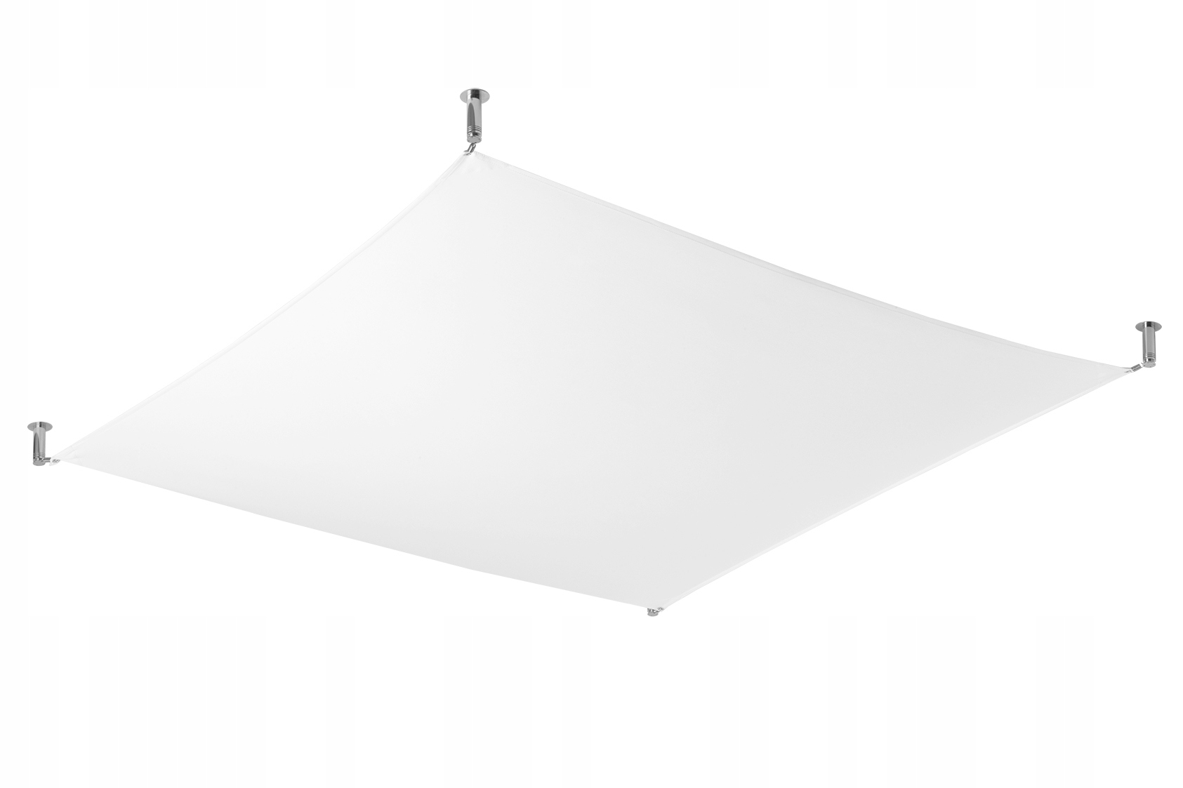 Duży Designerski Plafon Na Sufit LUNA 4 Biały LED