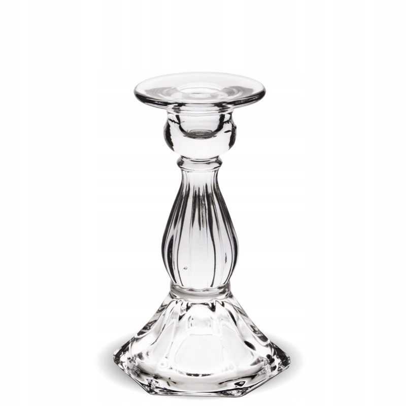 PIĘKNY, SZKLANY ŚWIECZNIK