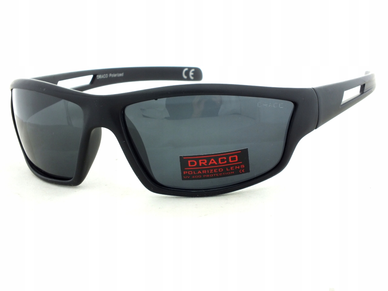 OKULARY POLARYZACYJNE SŁONECZNE CZARNE MATOWE DRS