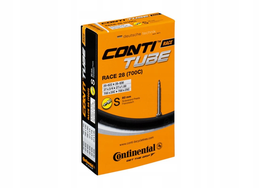 Dętka Continental Race 28 Presta Sv 60 mm 18-622/25-630 Zestaw 2 Szt