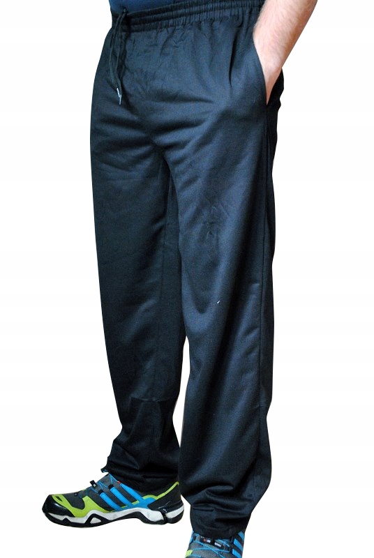 GŁADKIE SPODNIE DRESOWE BAWEŁNA roz. 3XL CZARNE