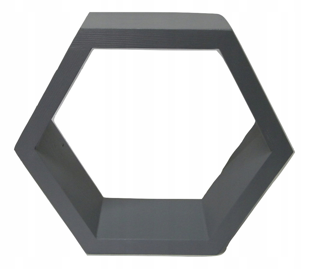 

Półka Plaster Miodu Hexagon Szara Drewno Sosna