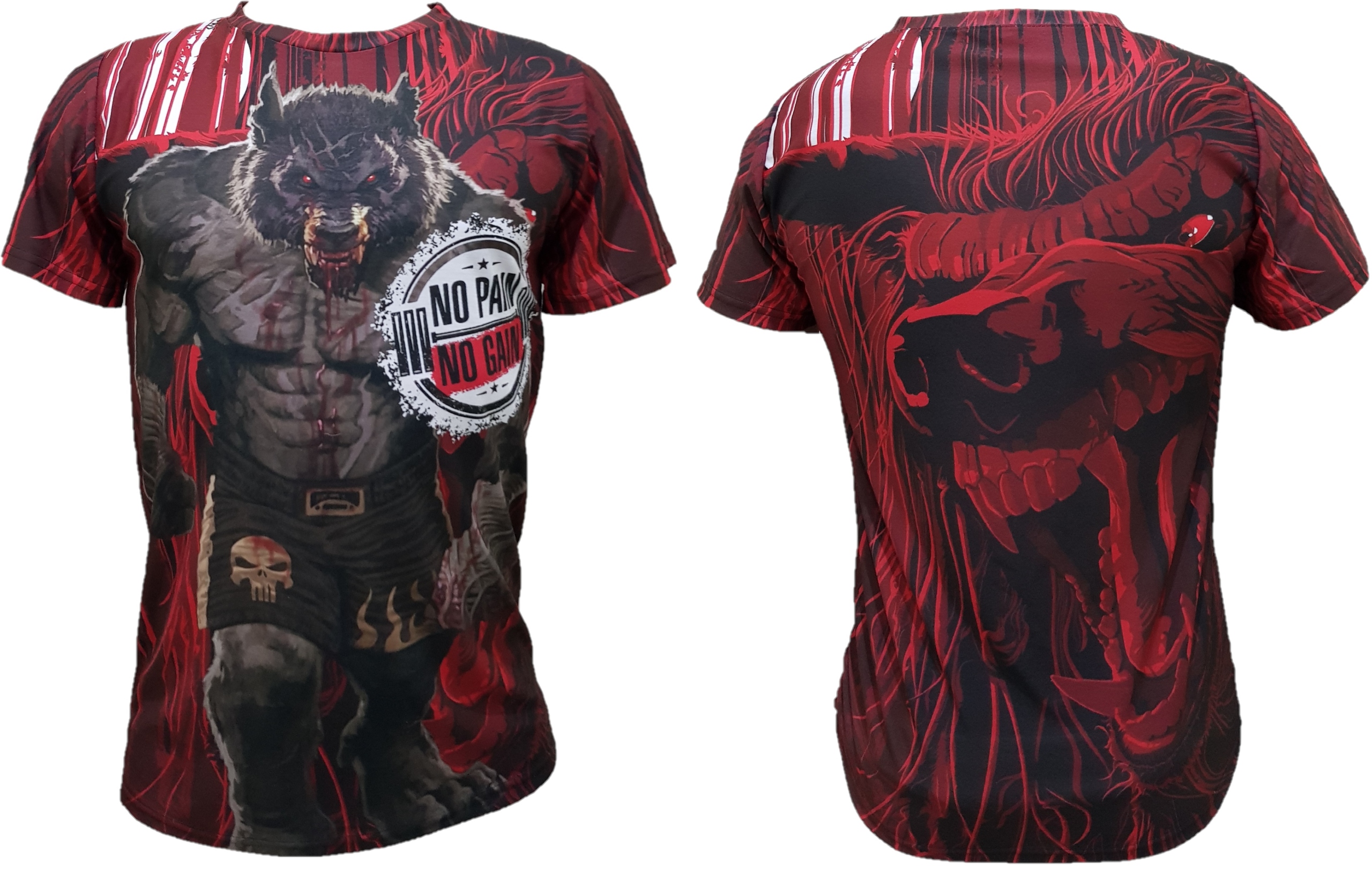 

Koszulka 3D Wilk Punisher zły Pitbull Dzik roz. L
