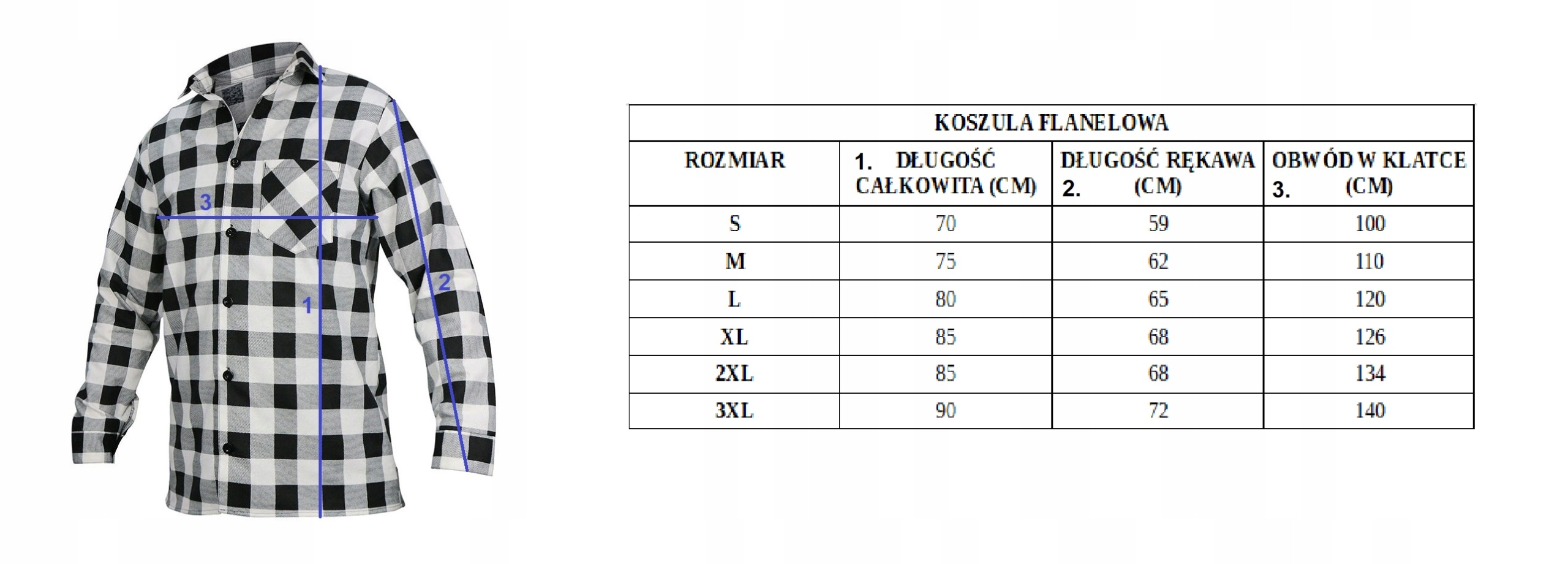 KOSZULA FLANELOWA ROBOCZA - POLSKI PRODUCENT S EAN (GTIN) 5905701291281