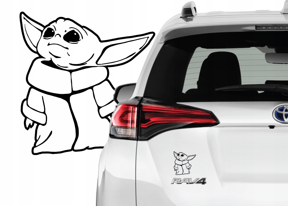 

Naklejka samochód Star Wars Mandalorian Baby Yoda
