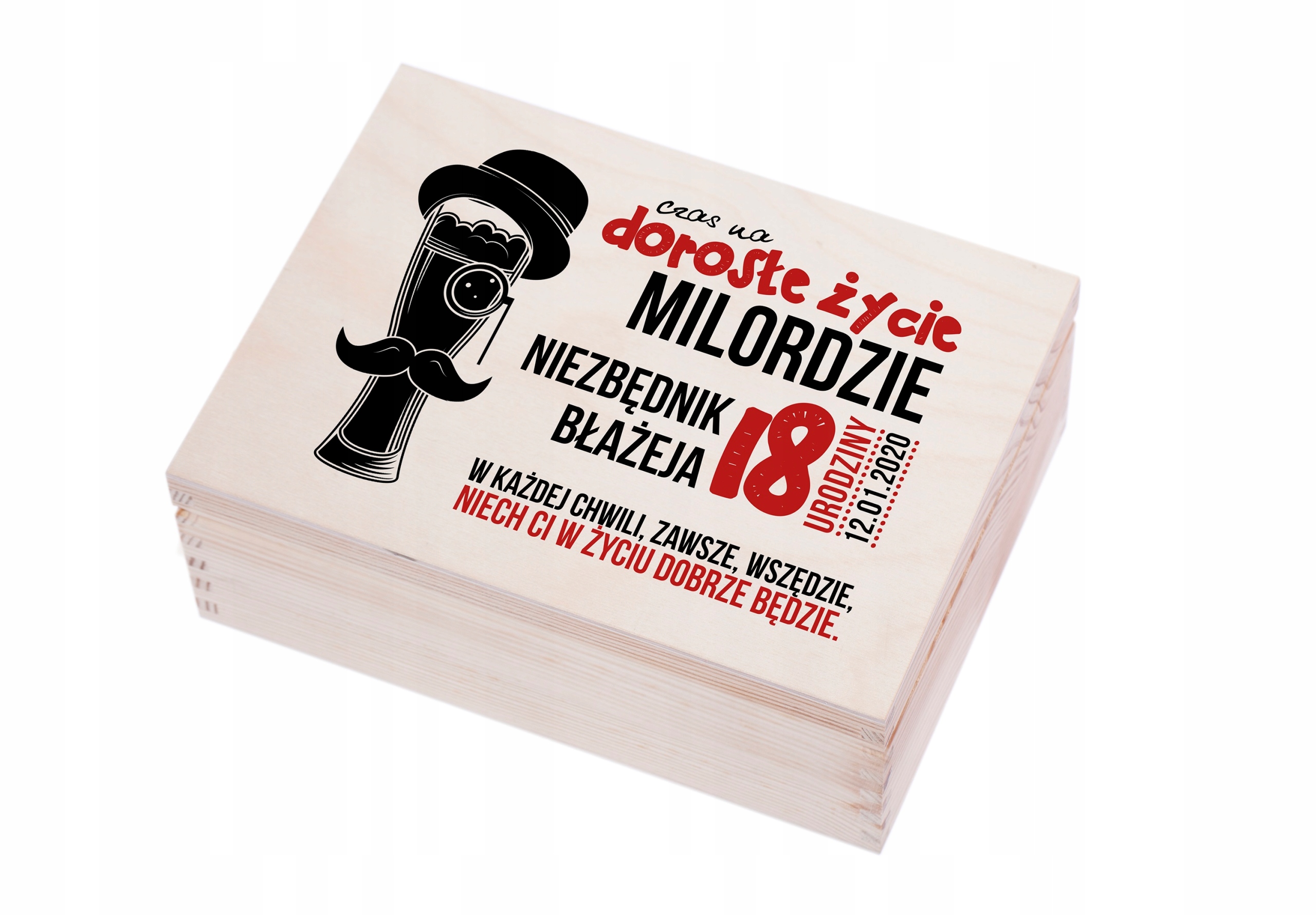 

pudełko Niezbędnik 18 40 50 60 Urodziny U2