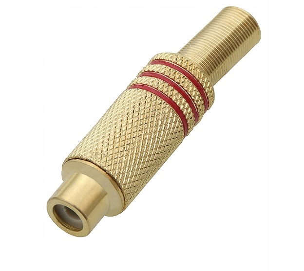 

Gniazdo Rca cincz gold Czerwone Duże na kabel(2970