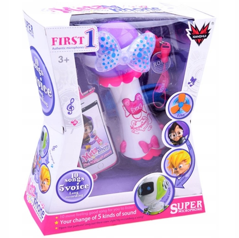 Mikrofon dla dzieci nagrywanie PIOSENKA MP3 biały Marka inna