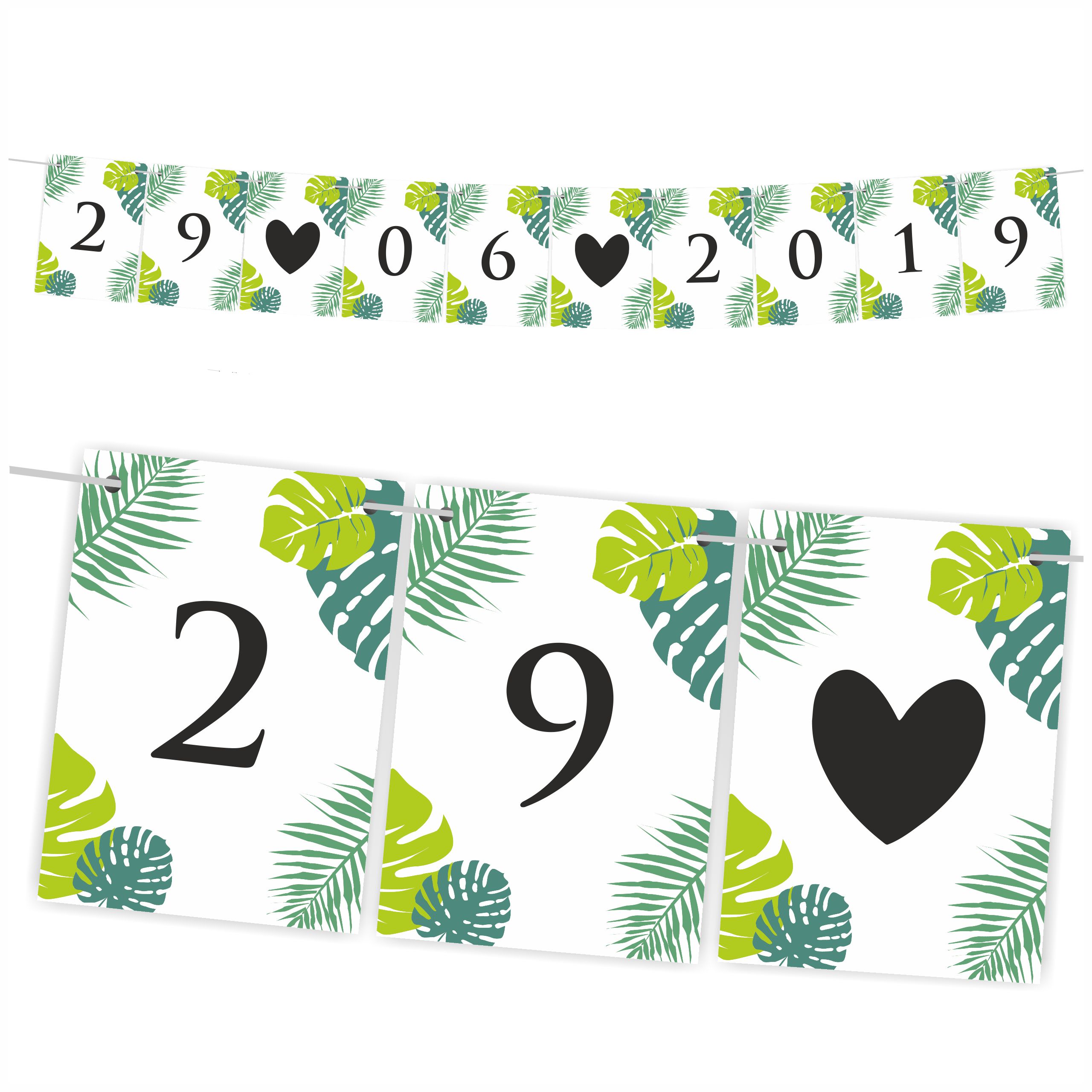 

Baner Weselny Girlanda Data Ślubu A5 personal.