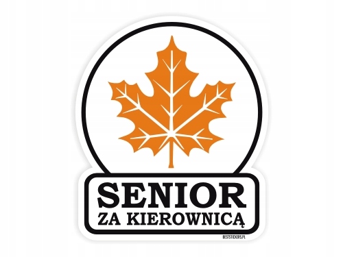 Naklejka na auto Senior Za Kierownicą wlepka xl