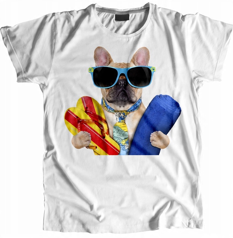 

Buldog Francuski koszulka damska beach pies r. XXL