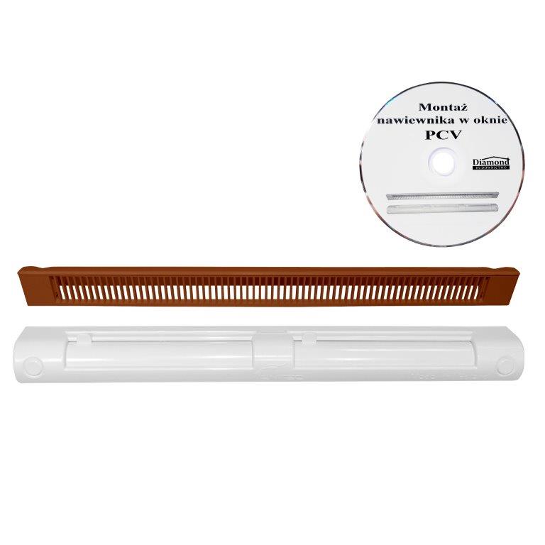 Nawiewnik do okna okien VT 601 JASNY BRĄZ/BIAŁY