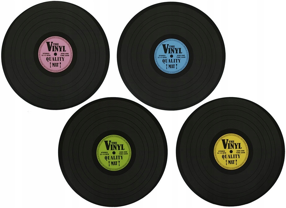 

Podkładki Pod Talerze Płyty Winylowe 4szt. 39 cm