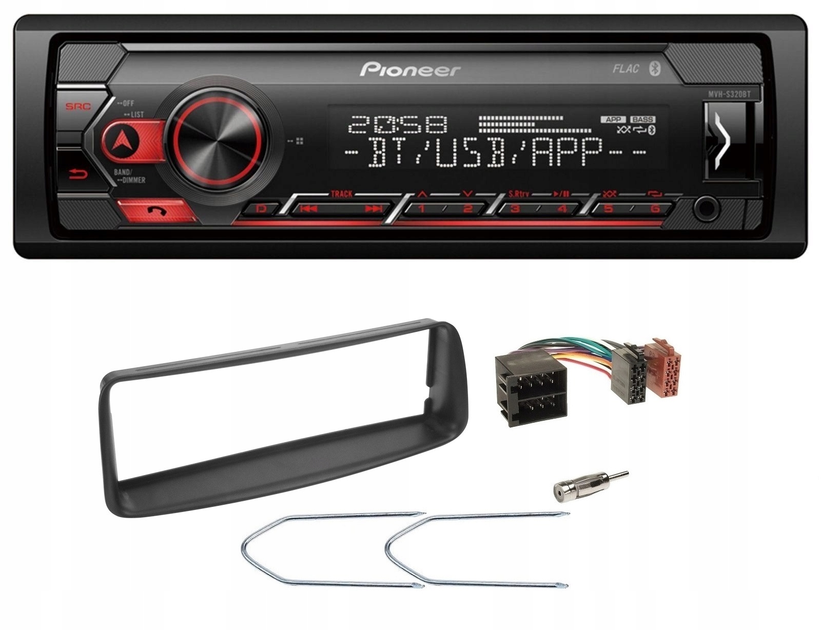 Rádio Aux Usb MP3 Bluetooth Peugeot 206 CC Sw 1998-2007 Pioneer MVH-S320BT