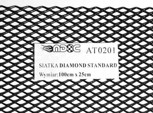 MDC SIATKA ALUMINIOWA tuning kamei zderzak atrapa grill 100x40 Diamond Stan EAN (GTIN) 5903938902642