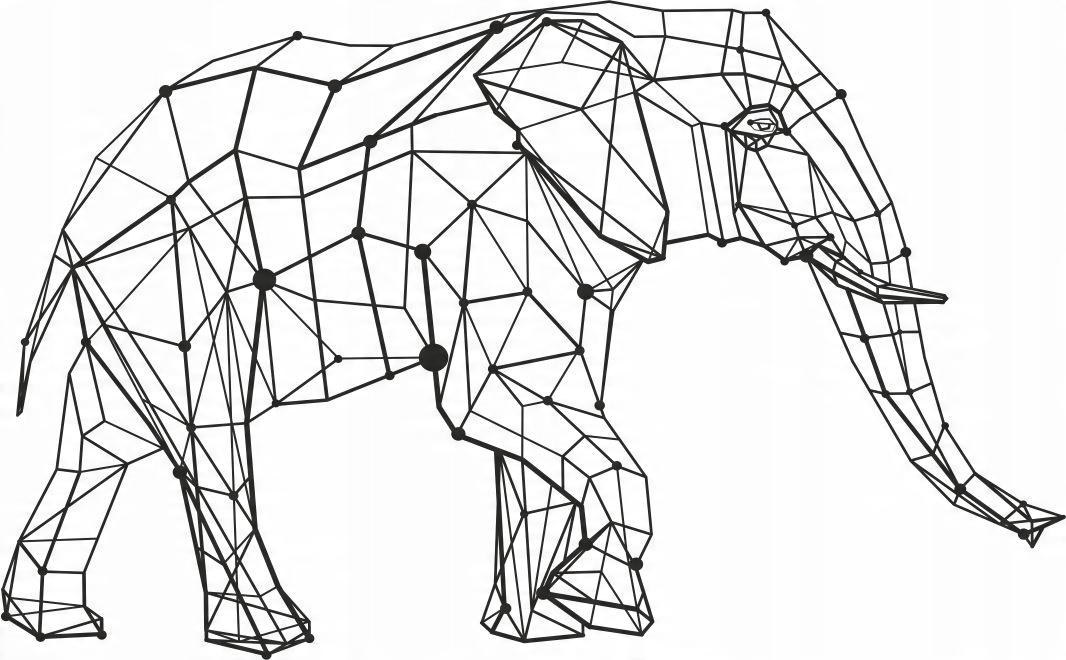 

Naklejka ścienna Geometryczny Słoń nr 1 120cm