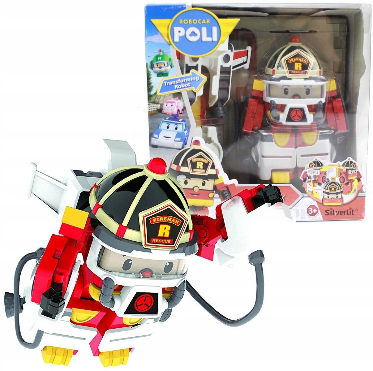 

Robocar Poli Figurka Transformacja 2w1 Roy Strażak