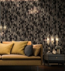 Tapeta trójkąty na fizelinie 36786-4 Długość 10 m