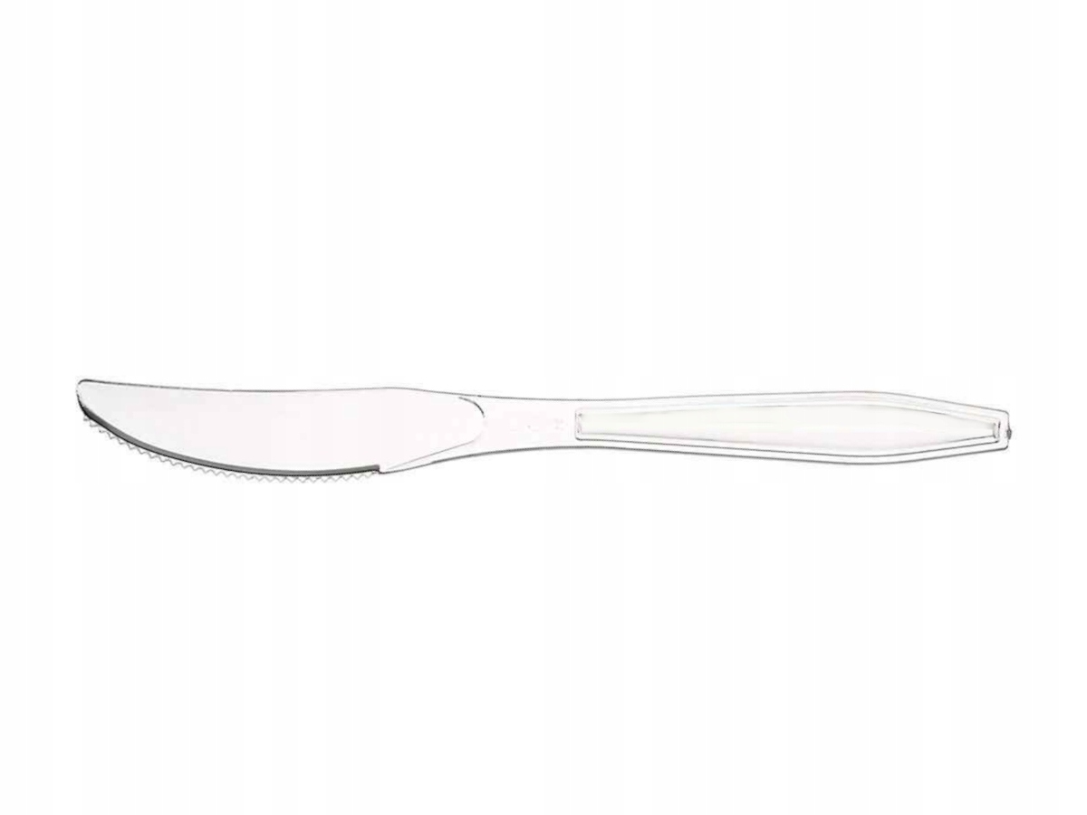 

Noże jednorazowe przeźroczyste plastik Lux 50szt.