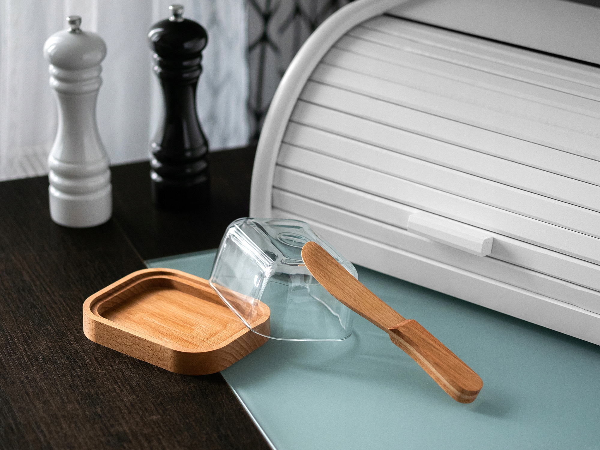 BIAŁY CHLEBAK POJEMNIK NA PIECZYWO CHLEB DREWNIANY EAN (GTIN) 5904151850109