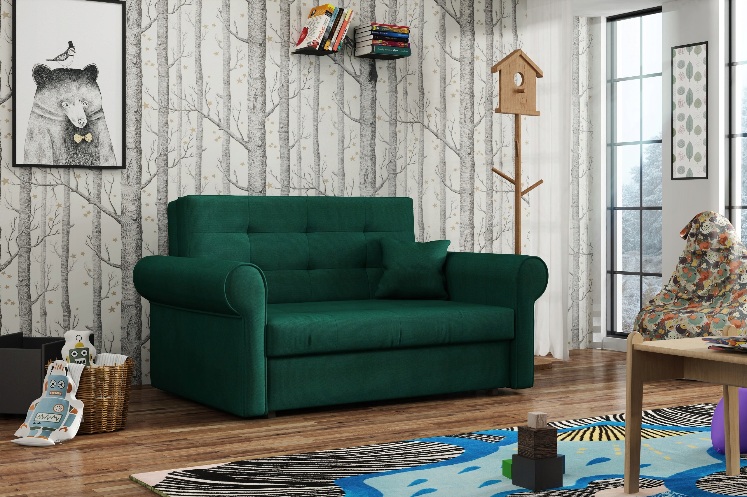 

Viva II Silver sofa rozkładana nowoczesny styl pik