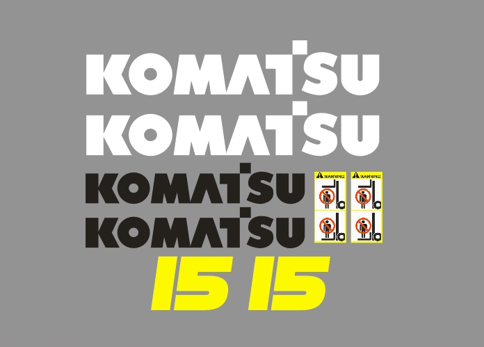 Samolepky – polep Komatsu 15