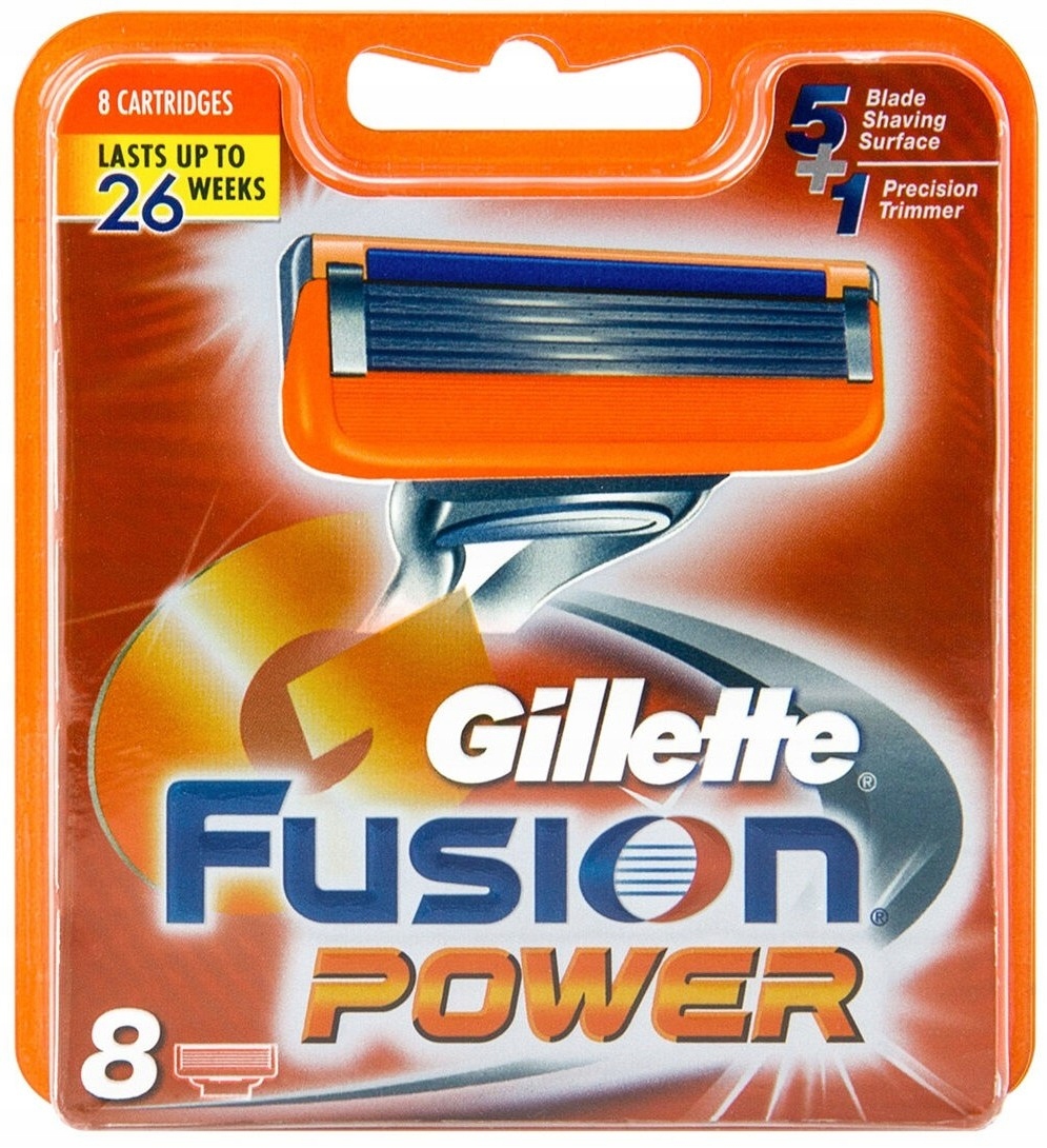 Gillette Fusion Power 8 kusů (dovoz z Velké Británie)