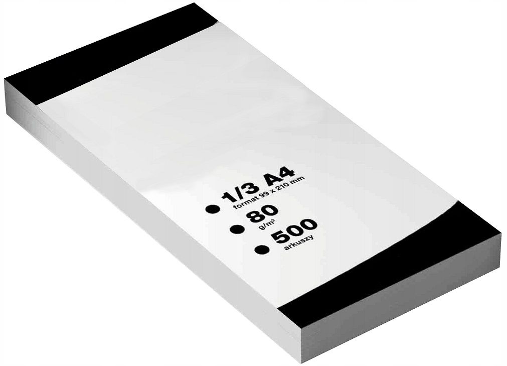 

Papier Ksero 1/3 A4 Do Wydruku 500 Arkuszy