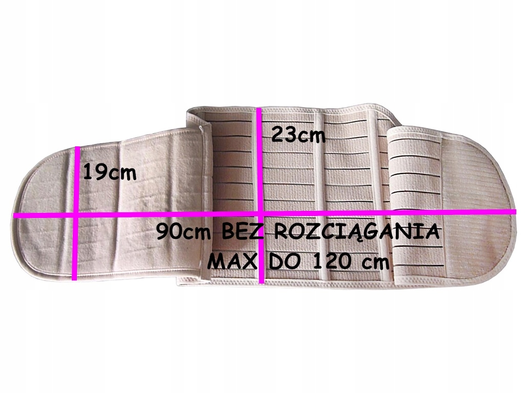 PAS POPORODOWY Z FISZBINAMI GORSET WYSZCZUPLAJĄCY BEŻOWY PASY ŚCIĄGAJĄCY Model 1111