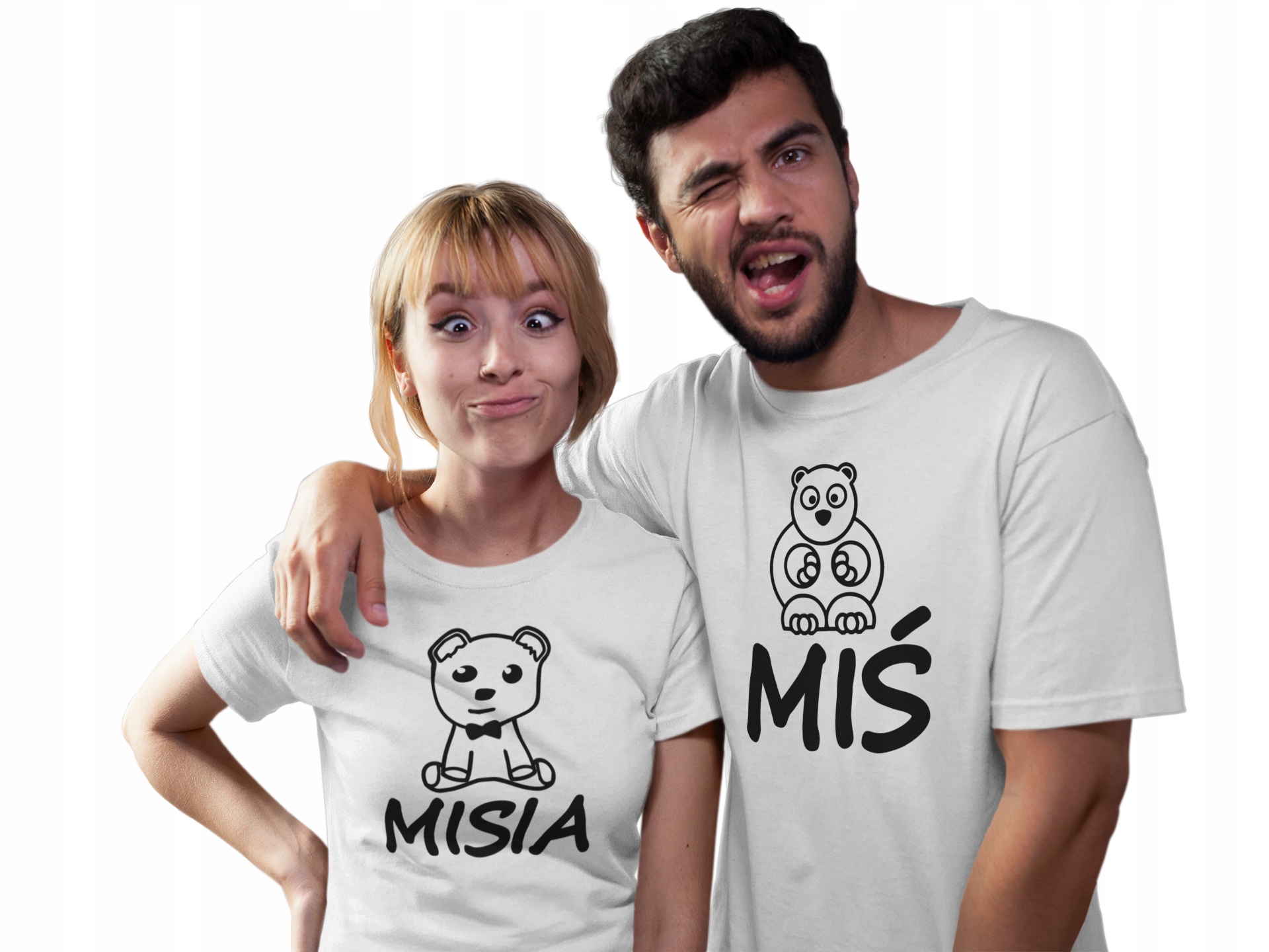 

Koszulka Dla Pary Na Prezent Walentynki Miś Misia